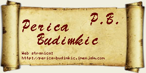 Perica Budimkić vizit kartica